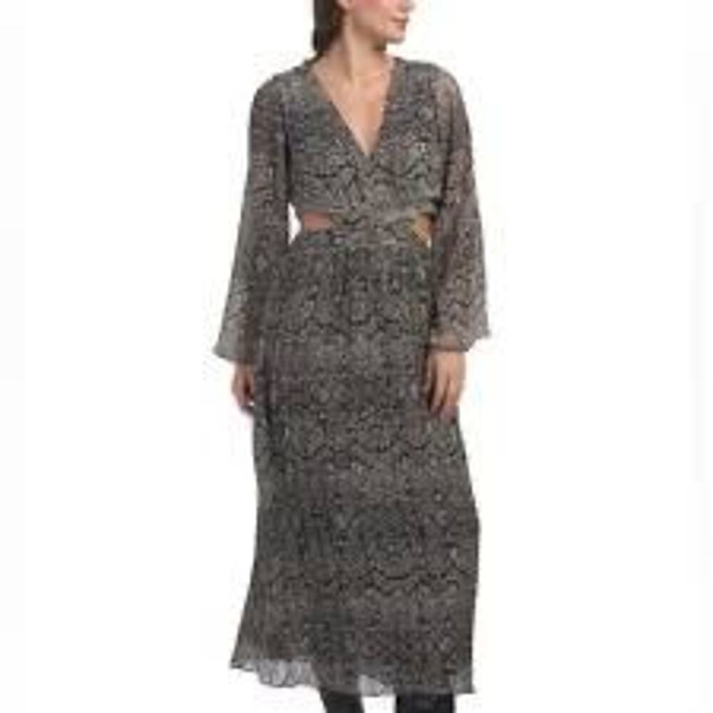ZARA XS Snakeskin Print Maxi Dress